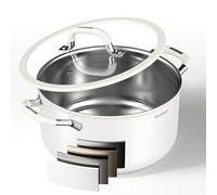 Stockpot 5.7 L(6 Quart), Tri-Ply 18/10 Stainless Steel Stock Pot with Lid, Induction Ready Cooking Pot for All Cooktops, Dishwasher Safe Soup Pot for Kitchen, Home, Gift for Cooker Mom and Dad