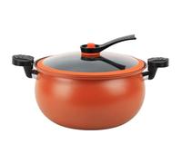 Stockpot with Lid, Mini Pressure Cooker Large Capacity Fast Heating Non-Stick Multi-Function for Gas Induction Electric Stoves, Red