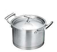 Stockpot with Stainless Steel lid Casserole Pot Durable Enough Suitable for All Stove Tops Including Induction Dishwasher-Safe Healthy cookware,Silver Frying Pan
