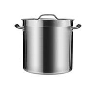 stockpots， Large 304 Stainless Steel Prep N Cook Stock Pot,Fast Heat Conduction, Suitable for Various Sources(50 litres)