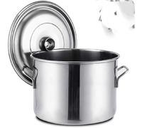 Stockpots Large Deep Stainless Steel Stockpot,Professional Induction-Stainless Steel Stock Pot with Lid large pots-Silver||35cm*22cm
