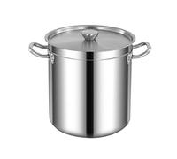 Stockpots Large Deep Stainless Steel Stockpot, Vegetable Pot with Lid, Three-Layer Composite Bottom Extra Large Soup Pot, Suitable for All Stove (Size : 35 * 35cm(33L))