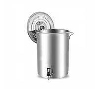 Stockpots Stockpots, Food Grade 304 Stainless Steel Stock Pot(with Faucet), Thickened Large-Capacity Stock Bucket, with Vertical Pot Lid (Size : 25cm*40cm(20L))