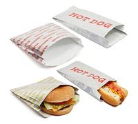 Stockroom Plus 300-Pcs Disposable Foil and Paper Hot Dog Holders and Hamburger Wrappers Combination Pack, Grease-Resistant Food Bags to Keep Food Hot for Party, Event (3 Designs)