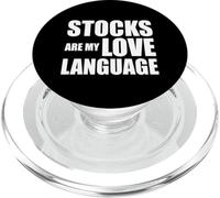 Stocks Are my Love Language Funny Investing Quote Trader PopSockets PopGrip for MagSafe