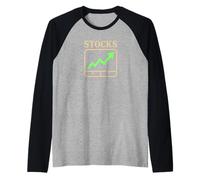 "Stocks" Funny Simple Bullish Chart Art Graphic Raglan Baseball Tee