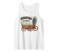Stockton California Covered Wagon for Men Women. Tank Top