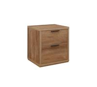 Stockwell 2 Drawer Bedside - Rustic Oak