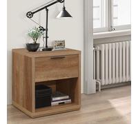 Stockwell - Rustic 1 Drawer Bedside Table - Oak - Wooden - Happy Beds