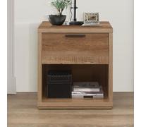 Stockwell Rustic Oak Effect Bedside Cabinet - 1 Drawer