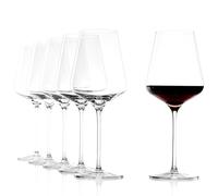 Stölzle Lausitz Bordeaux Glass Quatrophil Set of 6, 645ml - Premium Wine Glasses Ideal for Bordeaux - Elegant Red Wine Glasses in Crystal for Maximum Aroma - Dishwasher & Shock Resistant