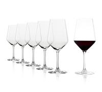 Stölzle Lausitz Bordeaux Glasses Revolution Set of 6, 650 ml - Quality Wine Glasses for Bordeaux, Amarone & Syrah - Elegant Crystal Glass Red Wine Glasses - Dishwasher- and Shock-Resistant