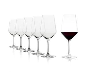 Stölzle Lausitz Bordeaux Glasses Revolution Set of 6, 650 ml - Quality Wine Glasses for Bordeaux, Amarone & Syrah - Elegant Crystal Glass Red Wine Glasses - Dishwasher- and Shock-Resistant