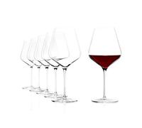 Stölzle Lausitz Burgundy Goblet Starlight Set of 6 I 820 ml Red Wine Glasses Ideal for Burgundy I Extra Thin Burgundy Glasses I Dishwasher Safe Wine Goblets for Maximum Flavour Development