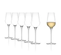Stölzle Lausitz Champagne Glasses Cocoon Set of 6 340 ml - Extravagant Champagne Cocktail Glasses Ideal for Sparkling Wines - Crystal Champagne Glasses Made in Germany - Dishwasher Safe