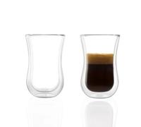 Stölzle Lausitz Double-Walled Glasses, 90 ml, Set of 2, Thermal, Insulated, Shockproof, Borosilicate Glass, Coffee, Tea, Espresso