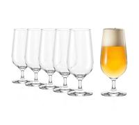 Stölzle Lausitz Grand Cuvée Beer Glasses Set of 6 x 390 ml - Elegant Crystal Tulip Glasses for Pils & Lager - Dishwasher Resistant - Made in Germany