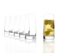 Stölzle Lausitz Highball Glasses Large Experience Set of 6 480ml - Elegant Glasses for Water Drinks & Juice - Quality Cocktail Glasses Crystal Dishwasher & Break Resistant Made in Germany
