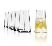 Stölzle Lausitz Long Drink Glasses Power Set of 6 460 ml - Elegant Highball Cocktail Glasses for Drinks, Water & Juices - Crystal Glass Long Drink Cups - Dishwasher & Shockproof