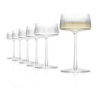 Stölzle Lausitz NYB SOHO Champagne Bowl Grand Cru Set of 6 320 ml - Elegant Champagne Glasses Also Ideal for Sparkling Wine & Cocktails - High-Quality Coupette Crystal Glasses - Dishwasher Safe
