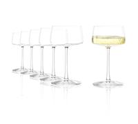 Stölzle Lausitz Power Champagne Bowls, Set of 6, High-Quality Champagne Bowls, Ideal for Sparkling Wine or Prosecco, Thin, Dishwasher-Safe Champagne Glasses, Elegant & Filigree Sparkling Crystal Bowls