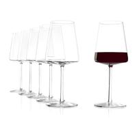 Stölzle Lausitz Power Red 517 ml, Set of 6 Wine Glasses, Dishwasher-Safe, Lead Crystal Glass, Elegant and Shatter-Resistant
