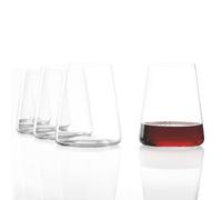 Stölzle Lausitz Power Stemless Red Wine Glass Set, 17.2 Oz - Set of 4 Lead-Free Crystal Glasses, Dishwasher Safe, Wide Bowls for Rich Aroma - Modern Stemless Design for Chianti & Montepulciano