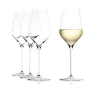 Stölzle Lausitz White Wine Glasses Quatrophil Set of 4, 13 3/4 oz - Premium Wine Glasses Ideal for White Wine & Aperitifs - Elegant Crystal Glass Goblet, Dishwasher Safe & Made in Germany
