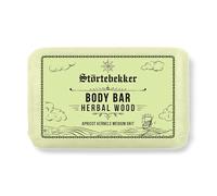 Störtebekker® Premium Body Bar Herbal Wood | Body Scrub Solid Shower Gel Men & Women | Natural Cleaning, Wonderful Fragrance | Handmade & No Additives (1 x 120 g)