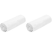 STOF - Fitted Sheet - Size 160 x 200 cm - Large 30 cm - 100% Oeko-Tex Certified Cotton - White - Eden Model - Bed Linen for Home - Soft and Comfortable for a Cosy Nest (Pack of 2)