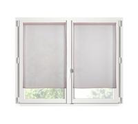 STOF - Pair of Half Curtains - Size 60 x 90 cm - 100% Polyester - Roselin Colour - Monna Model - Glazing - Privacy and Transparency - Plain