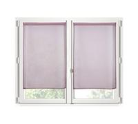 STOF - Pair of Half Curtains - Size 70 x 200 cm - 100% Polyester - Blush Colour - Monna Model - Glazing - Privacy and Transparency - Plain