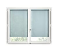 STOF - Pair of Half Curtains - Size 70 x 200 cm - 100% Polyester - Eucalyptus Colour - Monna Model - Glazing - Privacy and Transparency - Plain