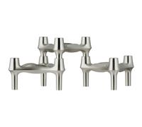 STOFF Nagel BMF Candle Holder Set of 3 Brushed Chrome