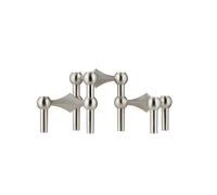 STOFF Nagel Candle Holder Set of 3 Brushed Chrome
