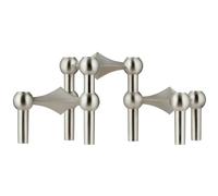 STOFF Nagel Candle Holder Set of 3 Brushed Chrome