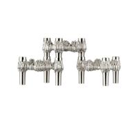 STOFF Nagel STOFF Nagel Quist candlestick 3-pack Brushed chrome