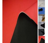 StoffBook Black/red Neoprene Imitation 3MM Double FACE Stretch Material Fabric, b899