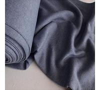 StoffBook Cotton Cuff BI-Stretch Rib Structure Fabric Material, b952 (Grey)