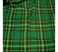 StoffBook Green Classic Plaid Tartan Caro Fabric Material, b562