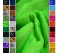 StoffBook Neon Green Faux Fur Rabbit Plush Material Fabric, c996