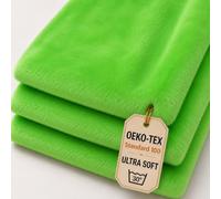StoffBook Neon Green Faux Fur Rabbit Plush Material Fabric, c996(Neon Green)