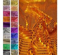 StoffBook orange/orange 6MM SEQUINS FABRIC MATERIAL, b957