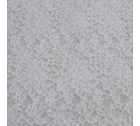 StoffBook white LACE BI-STRETCH DREAMLIKE FLORAL PATTERN FABRIC MATERIAL, c949(white)
