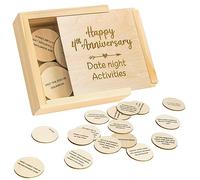 STOFINITY 4 Year Anniversary Wood Gifts for Him Her - 4th Anniversary Keepsake Gifts for Husband Wife, Happy 4th Wedding Gift for Couple, Four Years of Married Date Ideas for Men