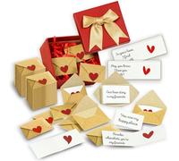 Stofinity 60 Love Notes For Him Her - Anniversary Card Long Distance Relationship Gifts For Boyfriend Girlfriend, Cute Couple Gifts For Valentines, Birthday, Mini Envelope Lunch Notes For Husband Wife