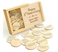 STOFINITY 8 Year Anniversary Wood Gift for Him Her,8th Anniversary Wooden Gifts for Wife Husband, Eighth Wedding Anniversary for Men, Date Night Box Idea…