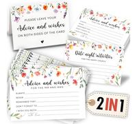 Stofinity Advice And Wishes For The Mr And Mrs - Bridal Shower Advice Cards, Wedding Advice Cards For Wildflower Bridal Shower Decorations, Wildflower Wedding Decor For Reception