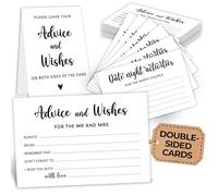 Stofinity Advice And Wishes For The Mr And Mrs - Wedding Advice Cards For Bridal Shower Decorations, Date Night Games For The Groom And Bride Cards, Wedding Shower Decor for Guests
