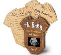 STOFINITY Baby Predictions And Advice Cards - Baby Shower Advice Cards For Parents To Be, Wishes For Baby Cards Book, Boho Baby Shower Decorations Boy Girl, Gender Neutral Baby Shower Games Keepsake